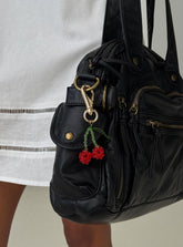 Good Influence Beaded Cherry Keychain Gold / Multi