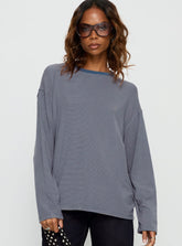 Marlah Long Sleeve Top Blue Stripe