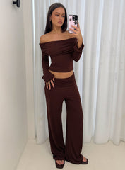 Fawne Long Sleeve Top Brown