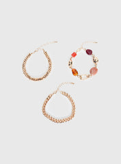 Jaylinn Beaded Bracelet Pack Gold