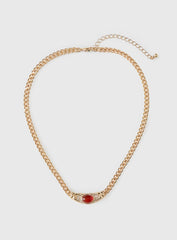 No Place Like Home Necklace Gold / Red