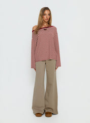 Summits Flared Track Pants Latte