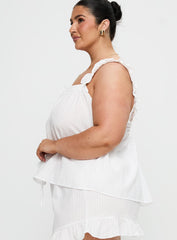 Santabelle Frill Top White Curve