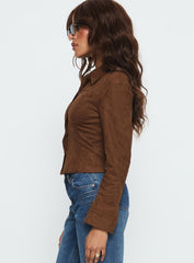 Invitations Fitted Jacket Chocolate