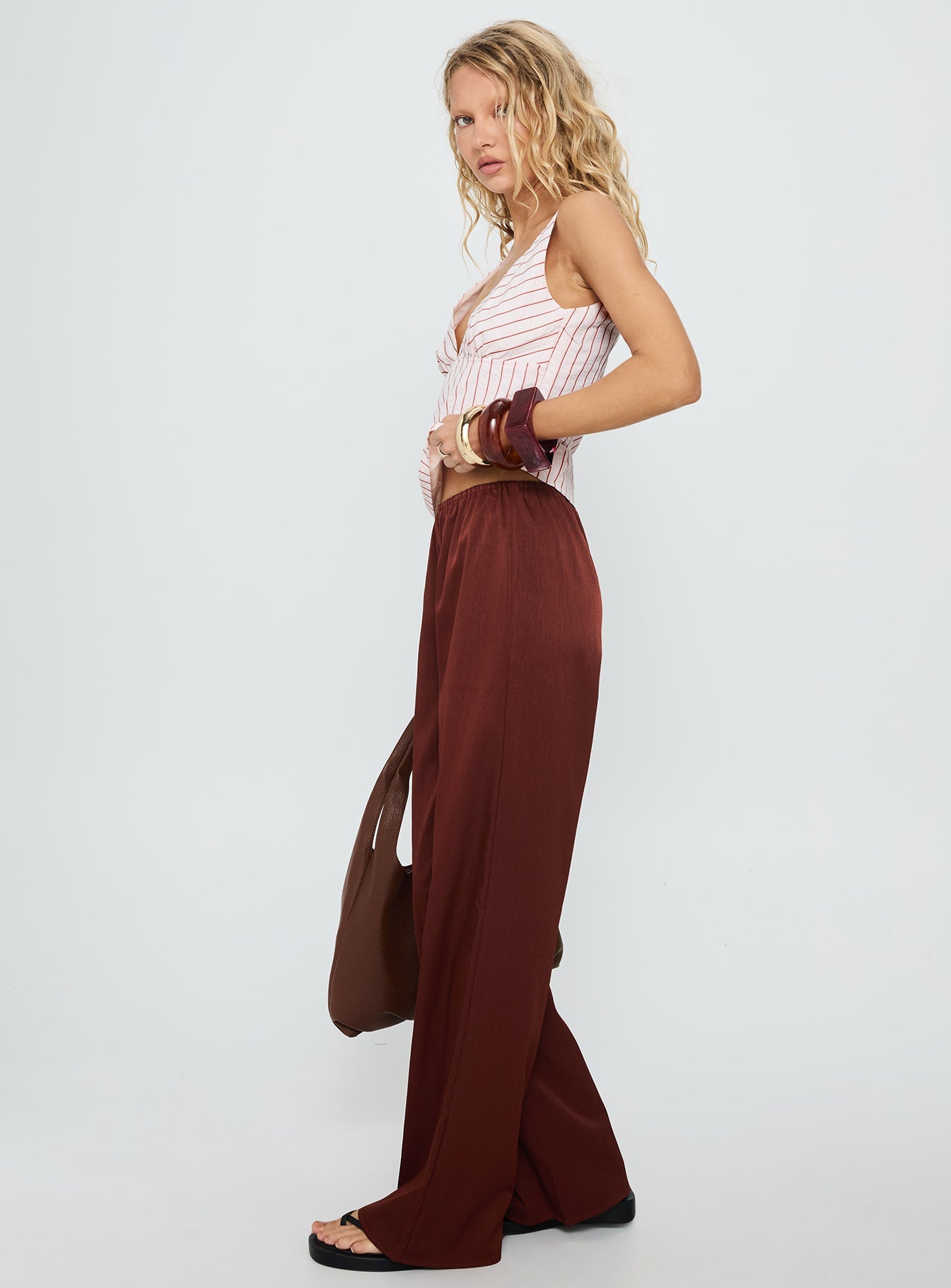 Dorie Straight Leg Pants Chocolate