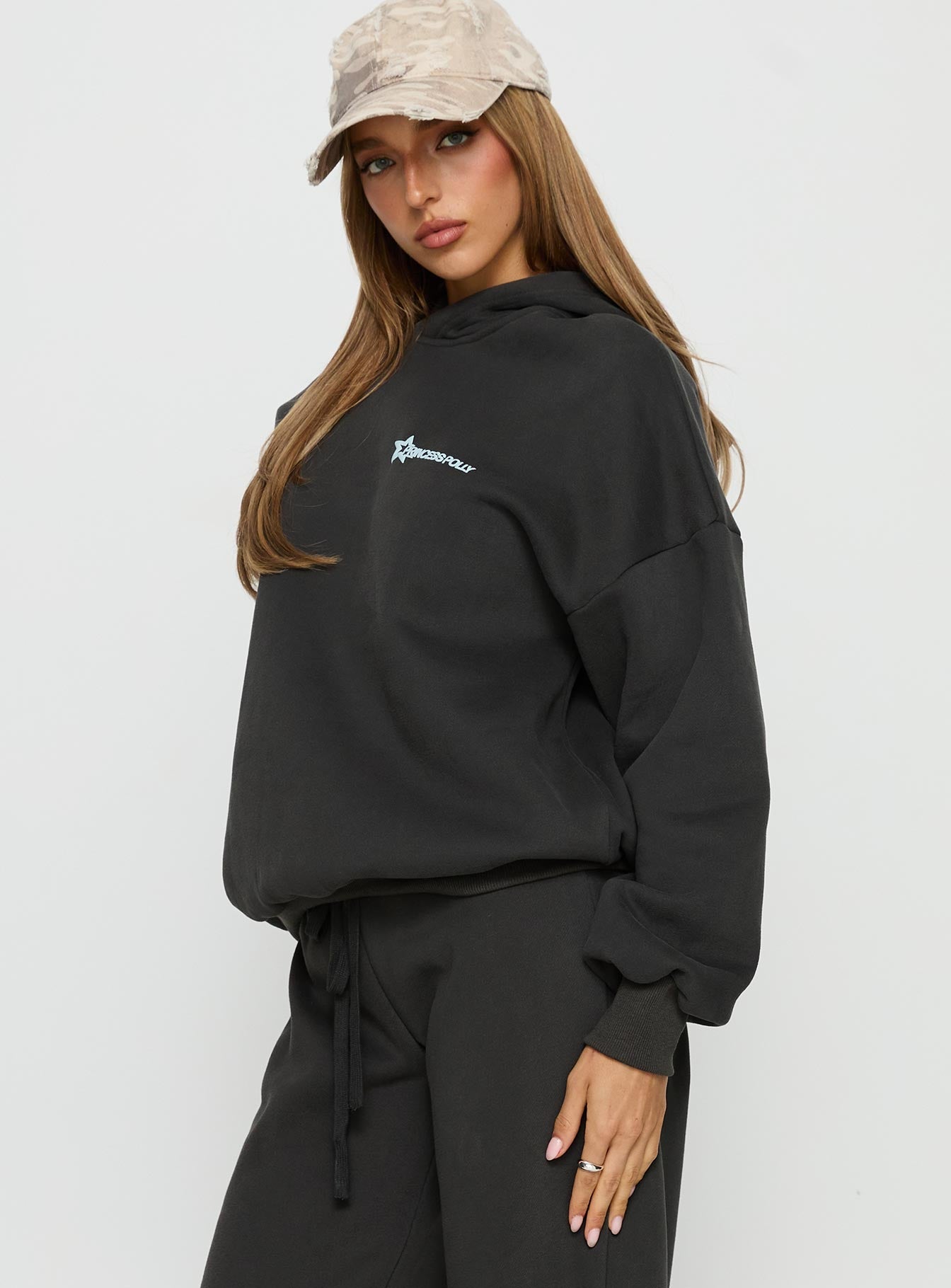 Princess Polly Stargirl Hoodie Charcoal