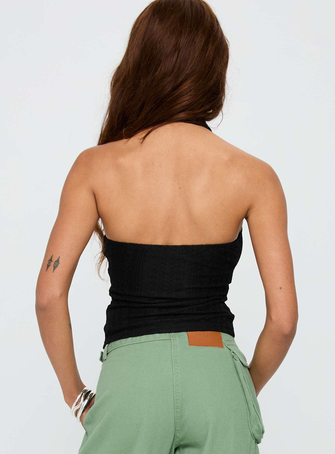 Just Talk Button Up Top Black