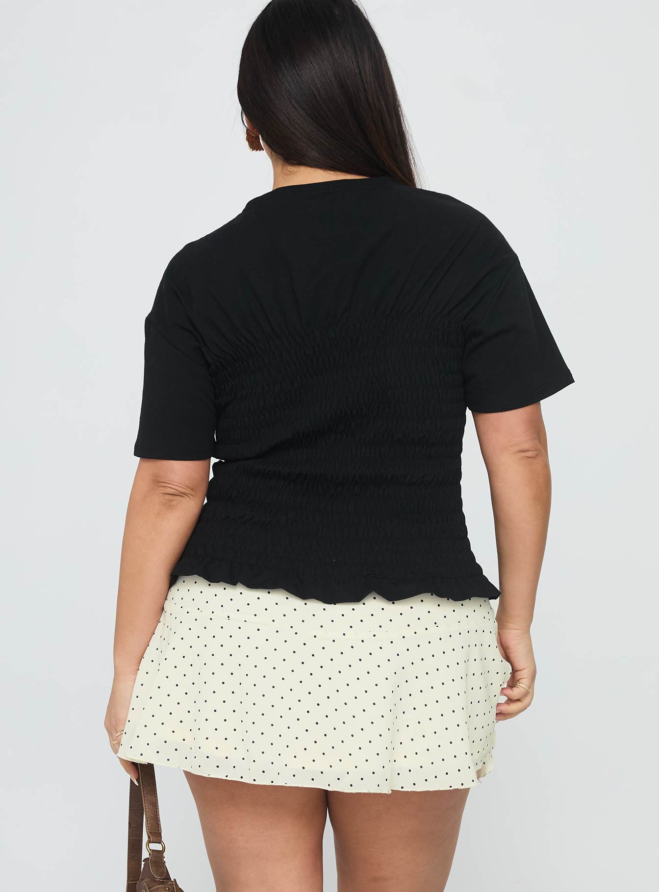 Sonsie Mini Skirt Cream Curve